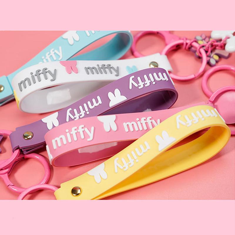 Kawaii Miffy Cartoon Key Hanging 3D Keyhanging for Bags Cute Collectible Gift for Friends Lovers Detachable Bunny