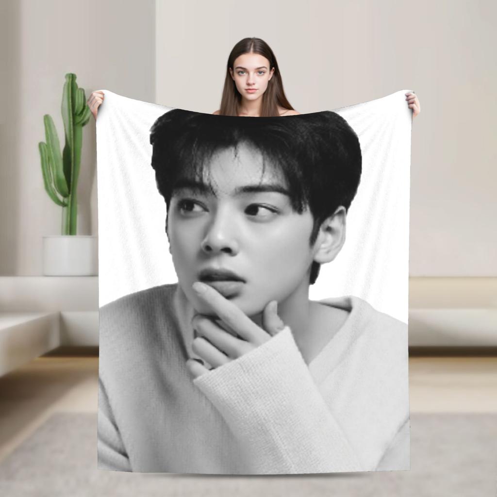 True Beauty Series Hwang in Youp Cha EunWoo Blankets Fleece  Super Soft Throw Blankets for Bedroom Sofa Bed Rug