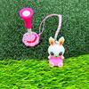 Cartoon Rabbit Golf Tee Hanger Plastic Anti Lost Golf Tee Ring with Strap Loss Prevention Tee Holder with Golf Tee for Men Women
