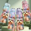 1PC Colorful Yorkshire Dog Print 750ml Color Plastic Sports Water Bottle Leakproof Flip Straw Lid Suitable for Sports Office Home Use