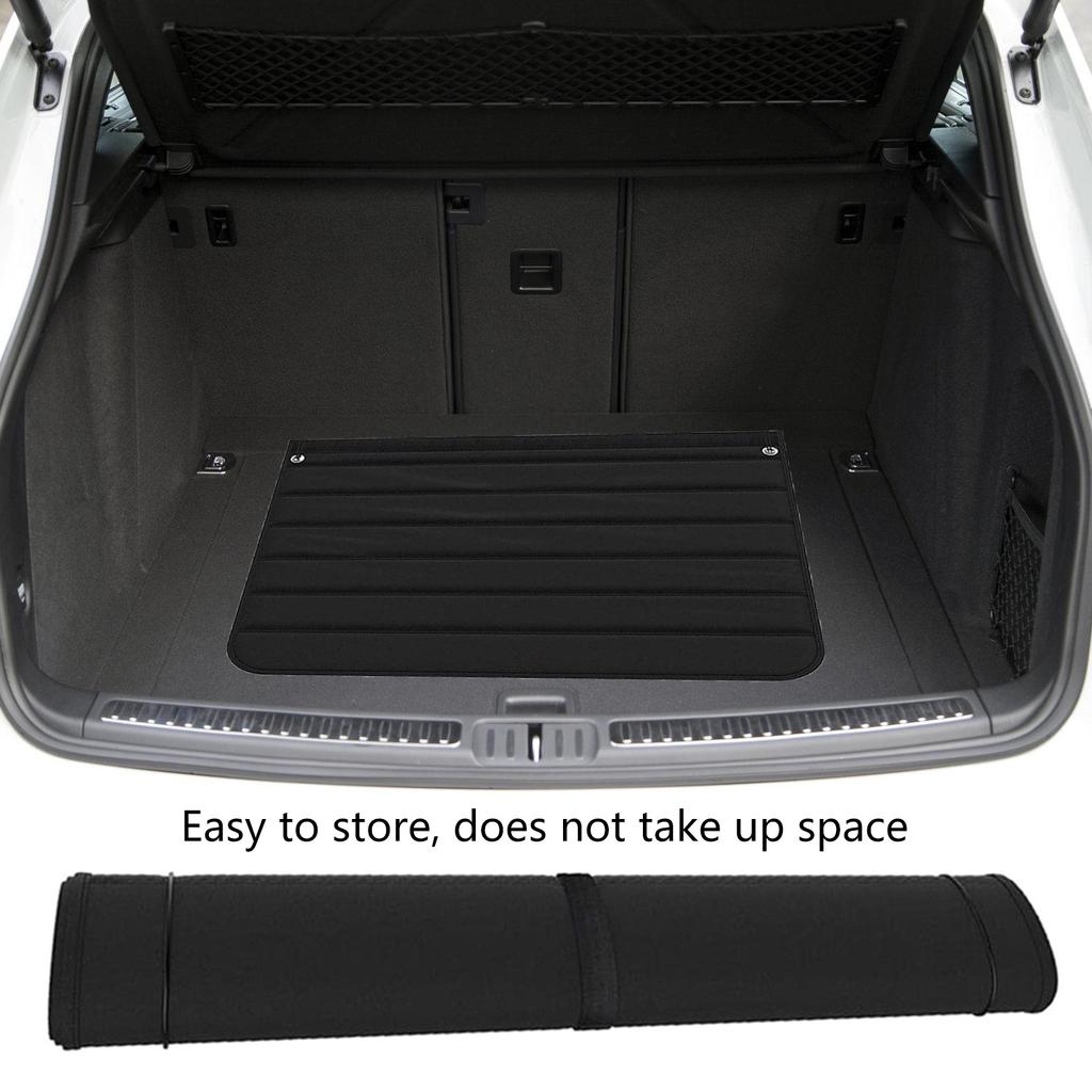 Universal Fit Car Trunk Cover with Bumper Protections Scratch Resistant Mat Pet Car Accessories for Family & Outdoor Use