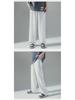 Men's Summer Ice Silk Wide-Leg Pants - Loose, Straight, Floor-Length Suit Pants 