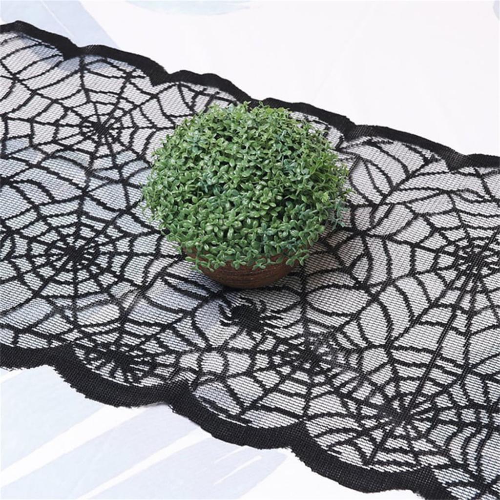 Polyester Lace Table Runner, Lace Table Runner Perfect For Halloween, Dinner Parties And Scary Nights