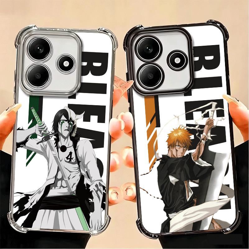 Anime Bleach Desgin Plating Phone Case For Xiaomi Poco X5 X6 X7 X8 Pro Max F8 Ultra F7 M8 M7 M5S Redmi 15C 15 14C 13C 13 X3 12C