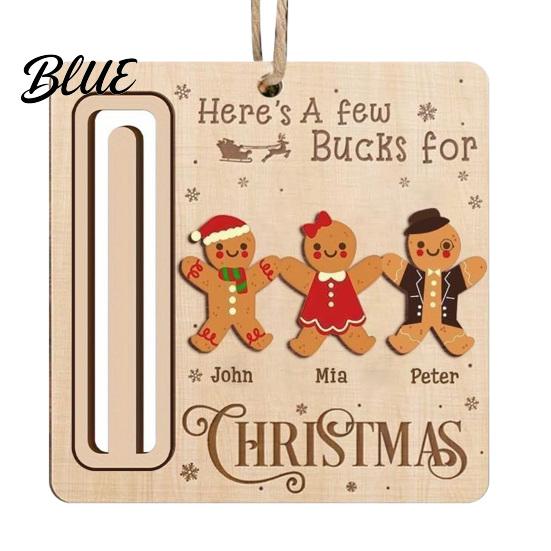 Christmas Tree Wood Cash Gift Money Holder Santa Reindeer Decorations Rustic Ornament Wooden Card Creative