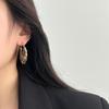 Color mother-of-pearl earrings, ear buckles, simple natural personality, exquisite and versatile fashion, unique, simple and generous earrings