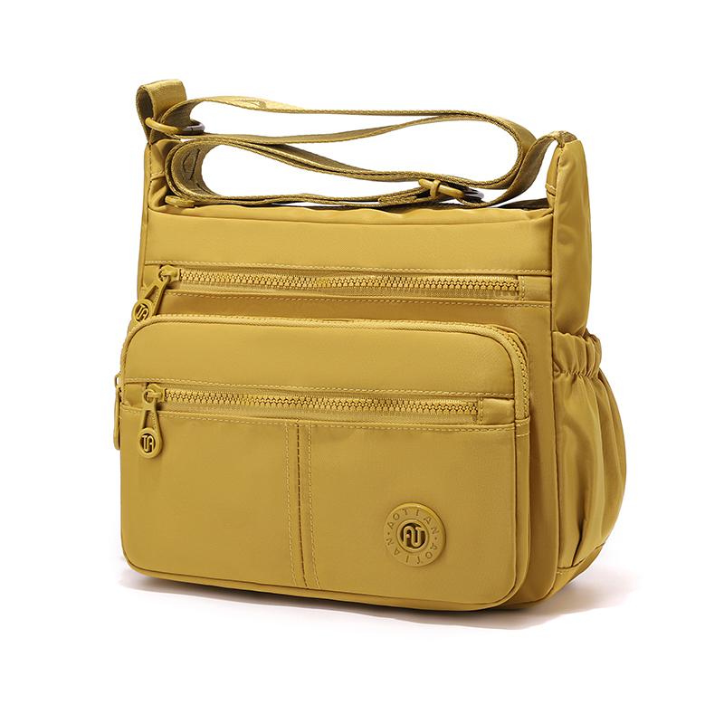Women Multi Pocket Nylon Crossbody Bag Lightweight Shoulder Handbag Travel Purse