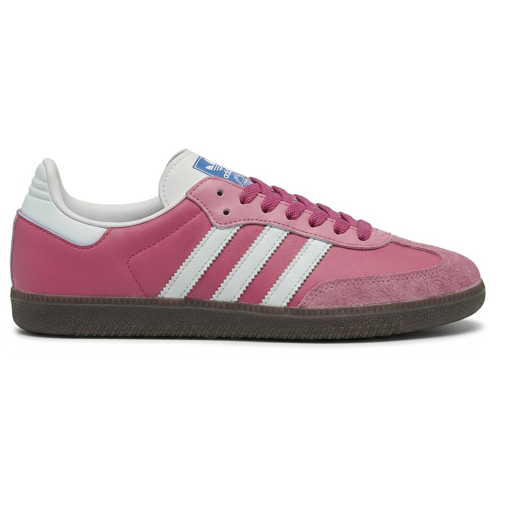 Adidas ORIGINALS SAMBA OG Berry Stamp Abrasion Resistant Slip Resistant Low top Skateboard Shoes Unisex Fuchsia IG1024(Team2070-)