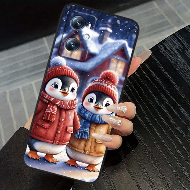 

Рождественский мультяшный кот Арт Чехол для телефона Для OPPO Reno 5 6 7 A96 A40 A58 Realme GT A74 A78 Neo2 A74 A78 Find X5 X3 X7 X8 Черный OPPO A72