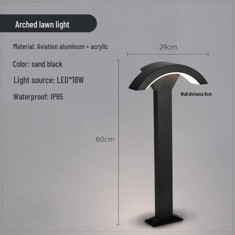 Waterproof Modern LED Lawn Light for Outdoor Courtyards and Gardens