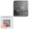Programmable Mirror Thermostat for Room Heating with Touchscreen Digital Display and Electric Floor Heating Compatible Power