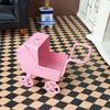 Miniature Dollhouses Pram Accessory 1/12 Scale, Realistic Stroller Bassinet Stroller Model Baby Pram