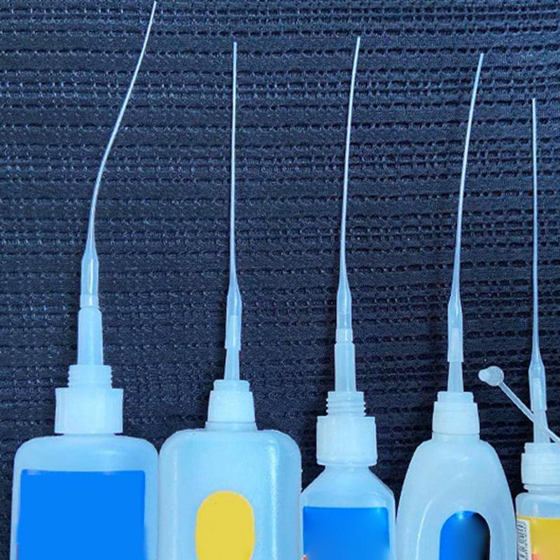 100Pcs Glue Micro-Tips Plastic Glue Bottle Tips Glue Extender Precision Applicator Dropping Tube Nozzle For Crafting Lab