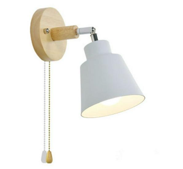 Nordic Creative Solid Wood Wall Lamp for Bedrooms, Hallways, and Children's Rooms