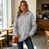 Damen Hoodie mit Taschen - Lässiger entspannter Pullover Farbe Sweatshirt