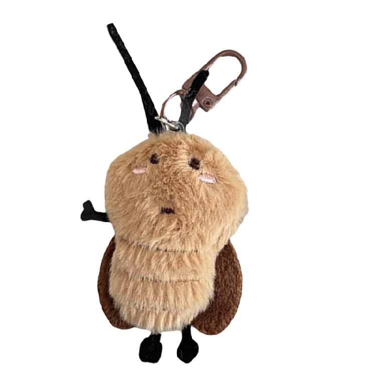 

Мила плюшева іграшка-мультяшний тарган для дітей Брелок Мультяшний тарган Пухнастий м який талісман Плюшева іграшка-тарган