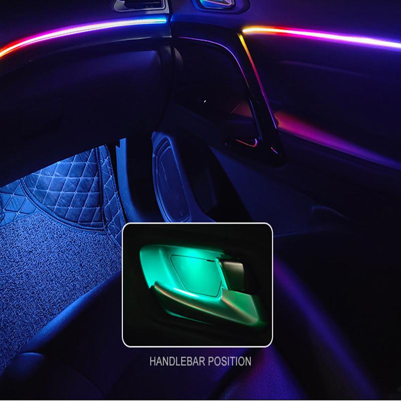 Universal Symphony Car LED Ambient Light 64 RGB Color Car Interior Acrylic Light Guide Decoration Atmosphere Light 18/10/6 in 1