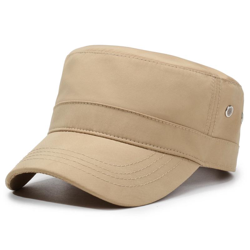 

Быстросохнущая кепка мужская весенне-летняя плоская кепка для среднего возраста для отдыха на открытом воздухе от солнца хаки