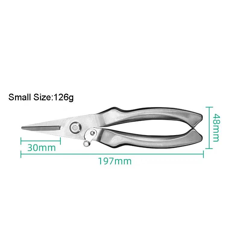 All Steel Pruning Shears Fruit Trees Bonsai Flowers Garden Tools Large Size Sliver Straight Head Crane Gargen Scissors