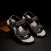 Fashion New Summer Men Sandals Genuine Leather Summer Casual Shoes Outdoor Male Beach Shoes Open-toe Roman Shoes Sandals Plus Size 36-47