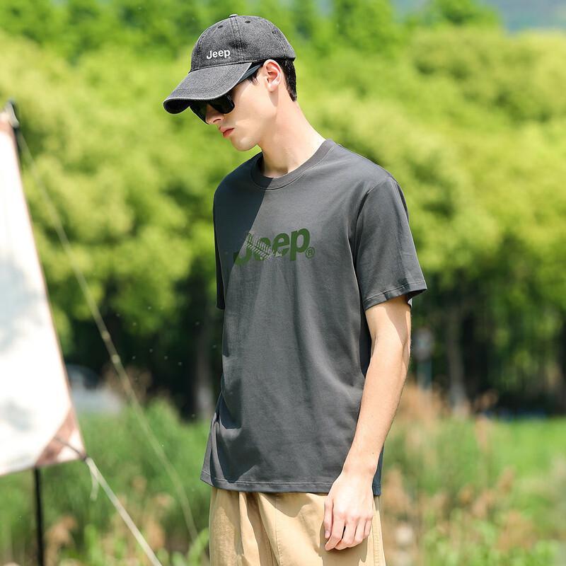 Jeep Men's Summer Crew Neck Short Sleeve T-shirt