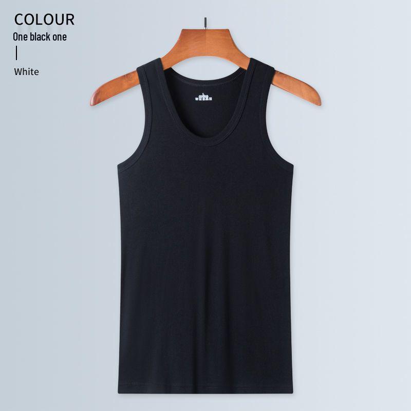 Men's Slim Fit Two-Stripe Quick-Dry Cotton Tank Top