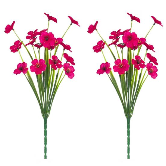 Artificial Flowers Adjustable Height Fade-Resistant Handmade Realistic Silk Petals No Watering Sunlight Floral Display Arrangement