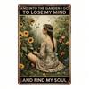 Retro Metal Wall Art Garden Soul Humor Poster for Living Room Decor