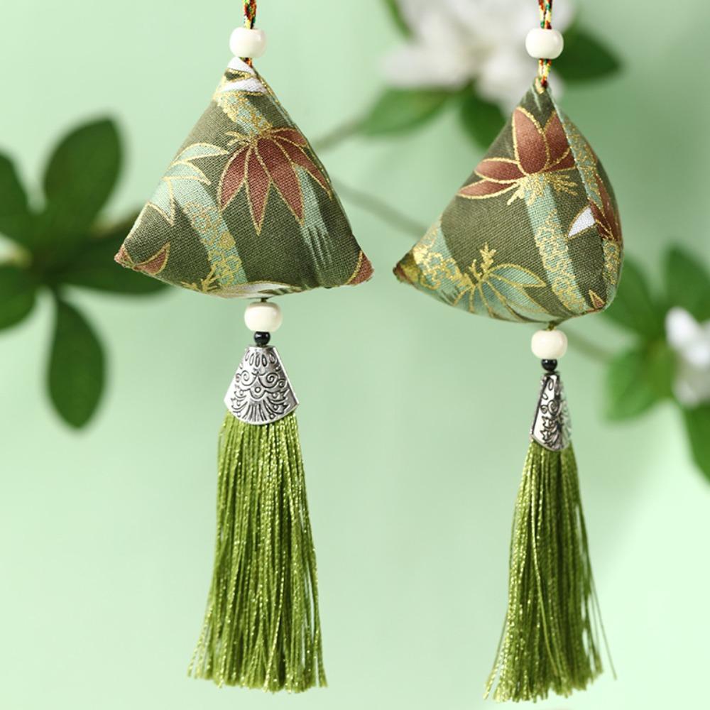 1/2 Stück Abweisend Auto Quaste Anhänger Amulett Segen Quaste Beutel Stickerei Kordelzugbeutel