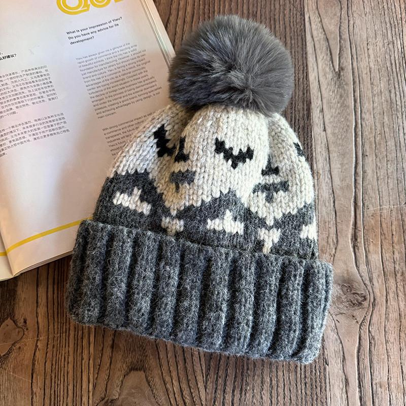 Retro Knitting Trendy High Top Beanie Warmth Comfort Autumn Winter Hat Female