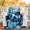 Customizable Football Throw Blanket – Personalized Name, All-Season Cozy Snug Blanket, Machine Washable, Personalized Blanket