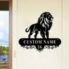 Vintage Metal Lion Wall Sign Custom House Number Farmhouse Kitchen Decor Unique Gift