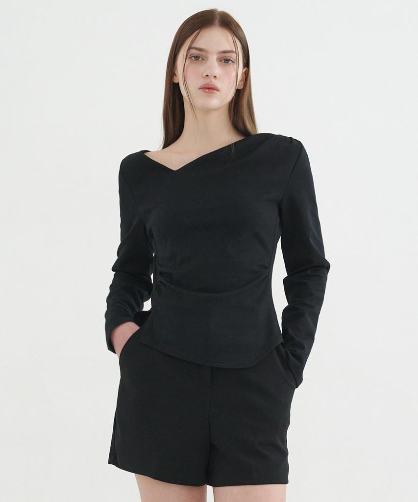 MICANE Meli Shirring Slit Tee