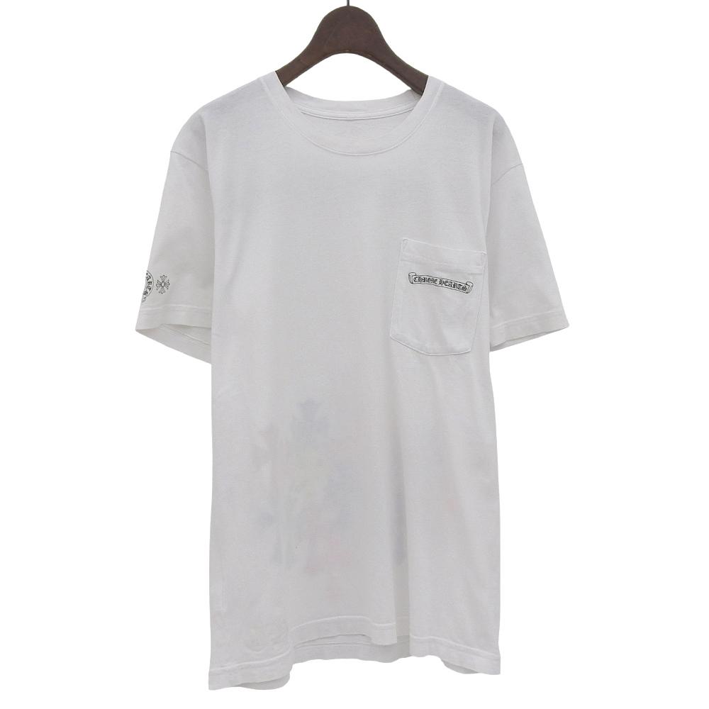 CHROME HEARTS Multi Color Cross Cemetery T-Shirt, Men's, White, Medium Tops M whiteUsed