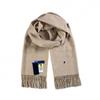 Ralph Lauren Pony Embroidered Tassel Scarf Faux Cashmere Winter Warm Neck Warmer