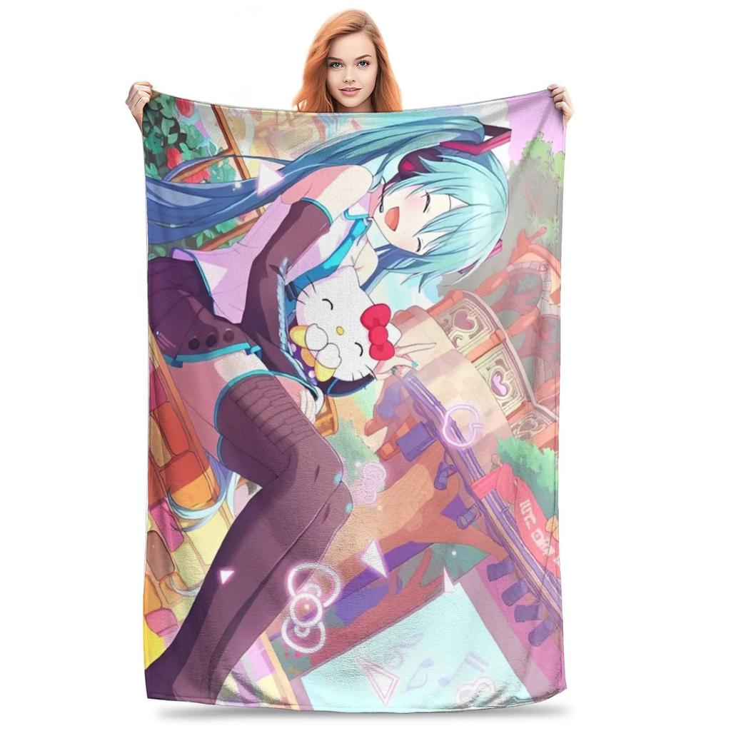 Yoisaki Kanade Flannel Throw Blanket Super Soft for Travel Bed Use Home Textiles