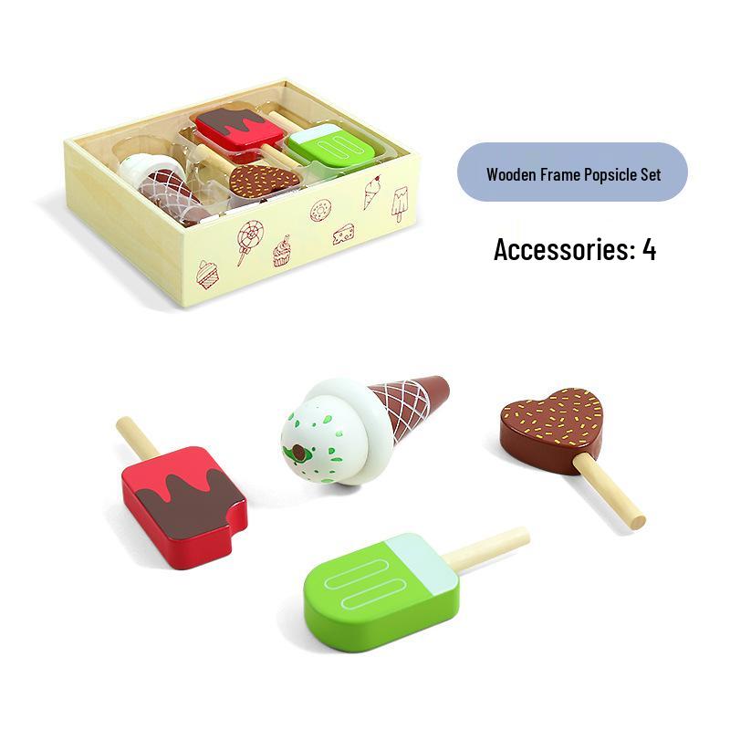 

Wooden Fruits & Vegetables Pretend Play Kitchen Set - Educational Puzzle Toys for Infants