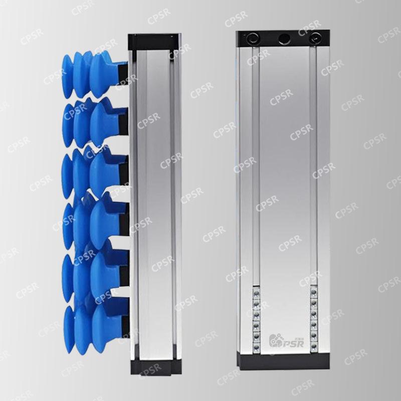 80" Wide Industrial Robot Arm with Heavy-Duty Suction Cups for Handling Wood Boards and Paper Boxes