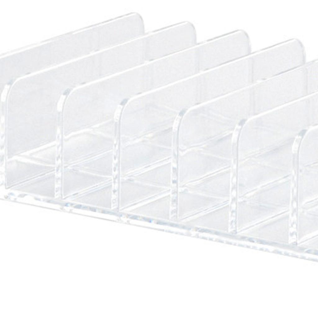 Clear Plastic Makeup Palettes Organizer Divided Sections Cosmetics Stand Rack Holder For Eyeshadows