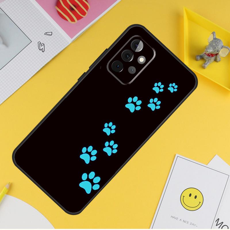 Cat Dog Paws Case For Samsung Galaxy A53 A33 A23 A13 A06 A56 A16 A36 A55 A35 A17 A54 A34 A14 A52 A32 A15