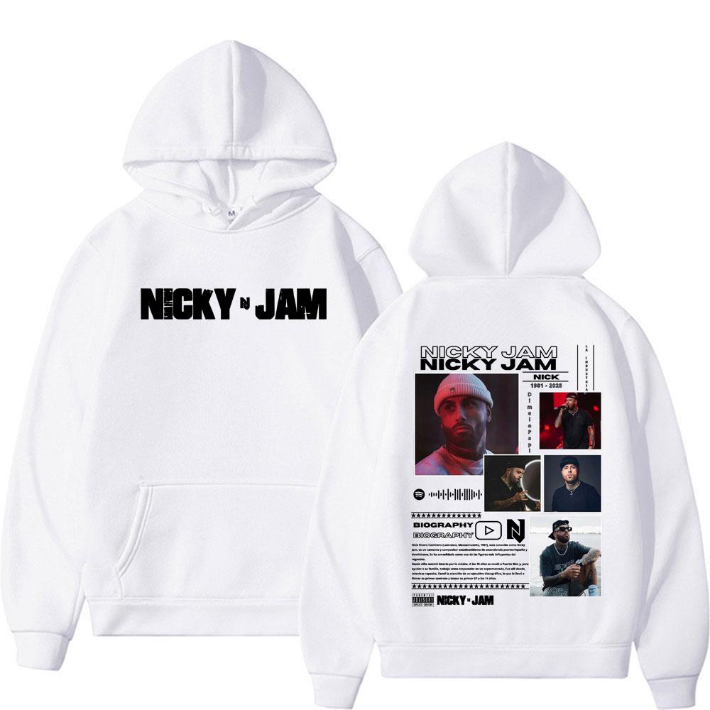 Rapper Nicky Jam Album Tour Hoodie Fan Geschenke Männer Frauen Mode Hip Hop Übergroße Klassische Sweatshirts Gothic Lässige Hoodies