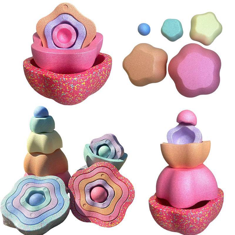 „Trittsteine für Kinder: Sensorisches Gleichgewicht und frühpädagogische Regenbogenpfade"