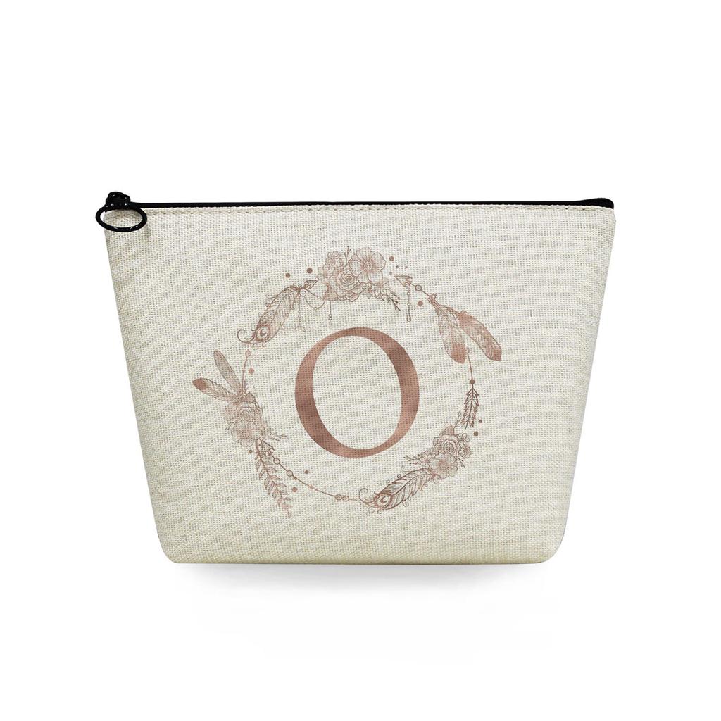 Women Circular letter Print Cosmetic Bag Toiletries Organize Travel Storage Case 6751 KTB