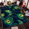 Peacock Feather Pattern Rug - Non-slip rug suitable for living room and bedroom sofas
