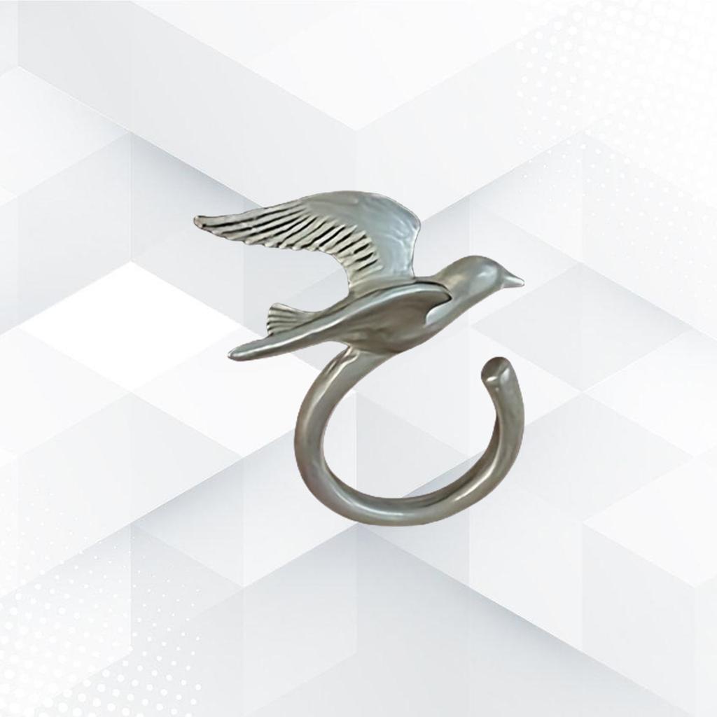 Adjustable Wild Bird Ring Symbolizing Freedom Ring With Intricate Detailing For Nature Enthusiasts Alloy Jewelry