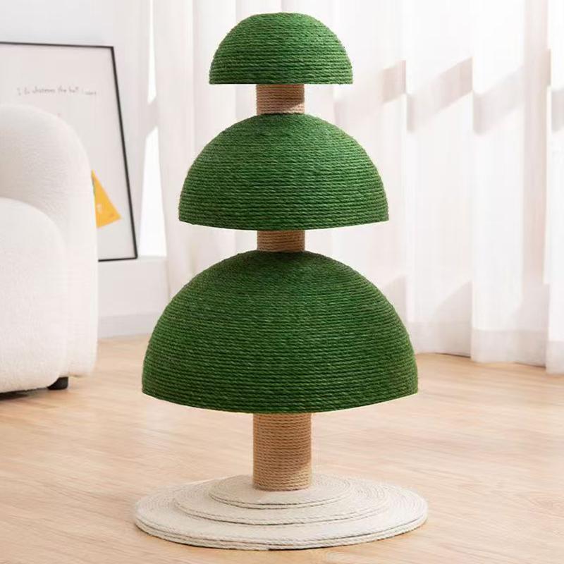 Customized Cat Tree & Scratcher Sisal Pet Cat Climbing Pole by Furniture Manufacturer зелёный