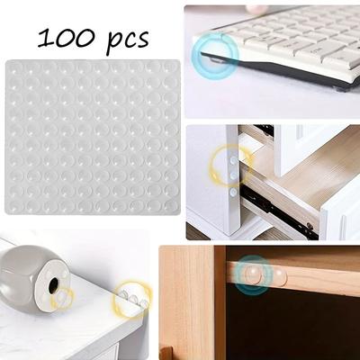 100 Stück Selbstklebende Türstopper Gummidämpfer Puffer Schrankpuffer Silikonmöbelpads Polster Schutzpads Transparente Türstopper
