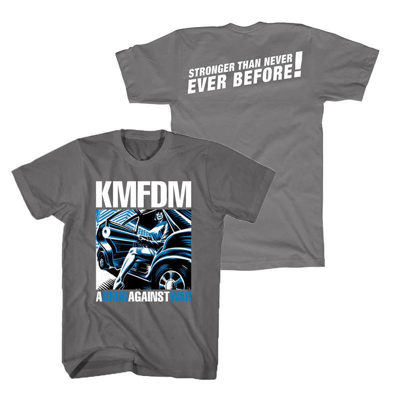 KMFDM Band Industrial Metal Rock Vintage High Street Loose American Casual Cotton Men's and Women's T-Shirts Short Sleeves