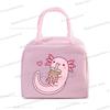 Funny Axolotl Series Lunch Bag Women Cartoon Axolotl Graphics Bento Thermal Handbags Thickened Insulation Kids Lunch Box Bag