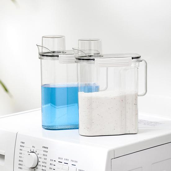 Sealed Laundry Detergent Jar Transparent Storage Bottle Detergent Powder Box Prevents